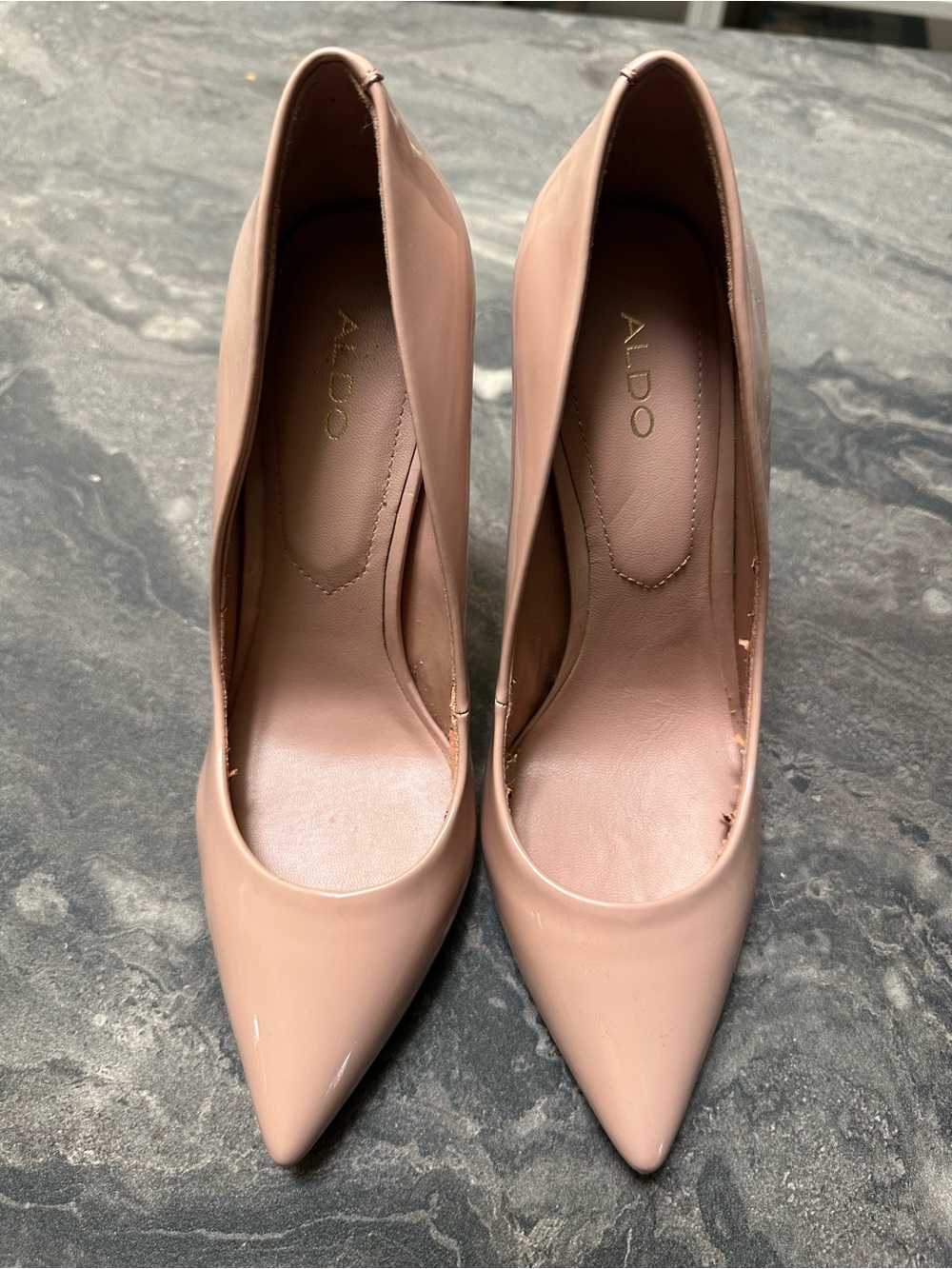 ALDO Blush Nude Patent Pointed-Toe Pumps